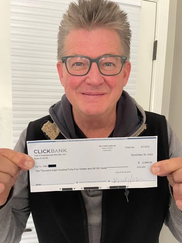 First paycheck made with ClickBank